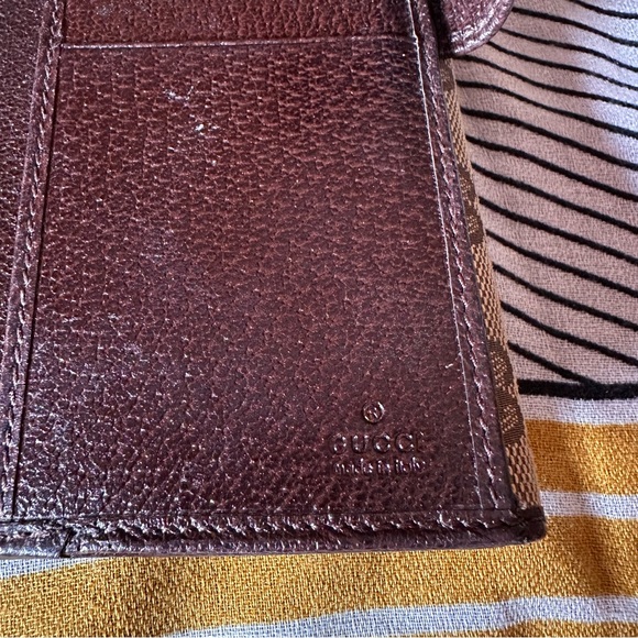 authentic brown Gucci canvas monogram long wallet - Picture 7 of 14